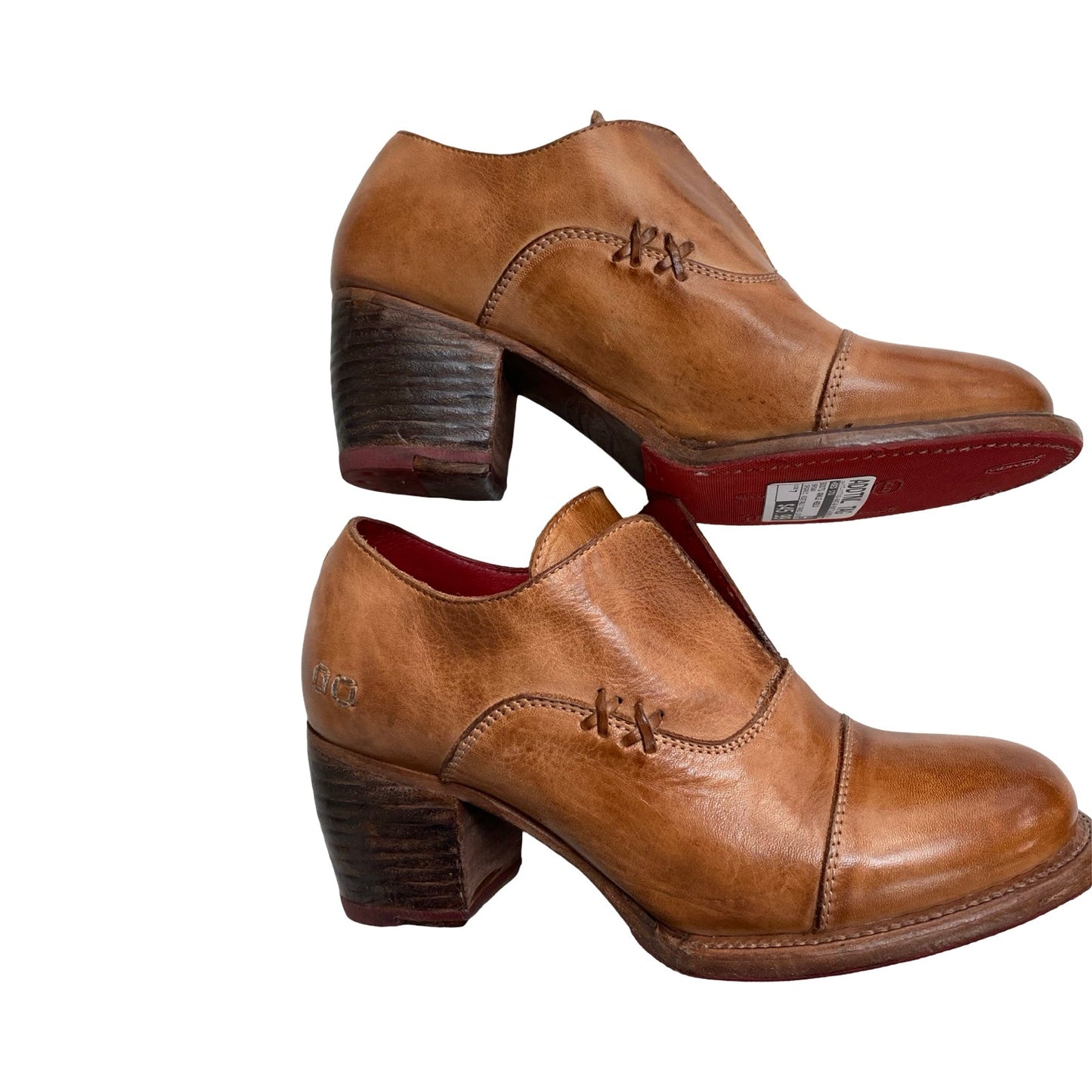 Boots Ankle Heels By Bed Stu In Brown, Size:7