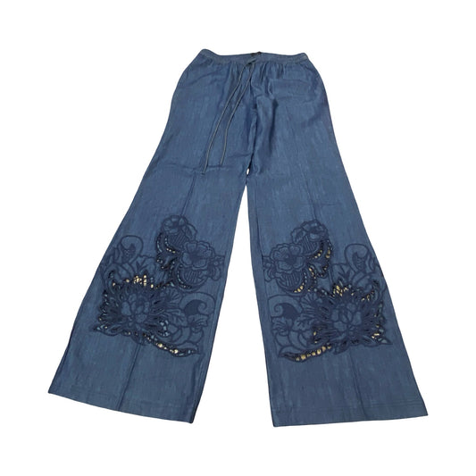 Pants Designer By Johnny Was In Blue Denim, Size:S