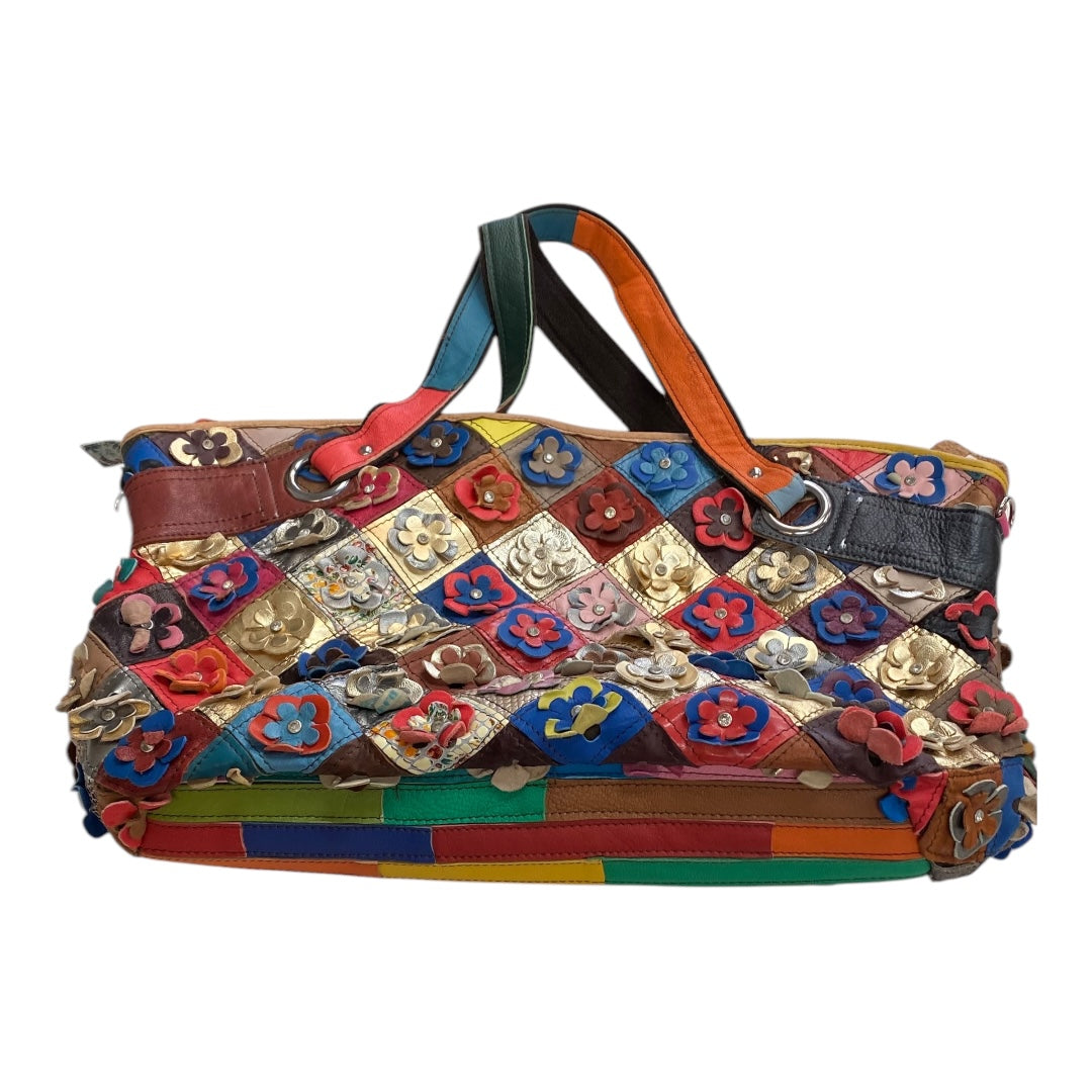 Handbag Leather By Clothes Mentor In Multi, Size:Large