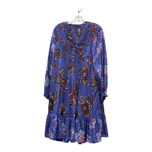 Dress Casual Short By Anthropologie In Blue & Purple, Size:M