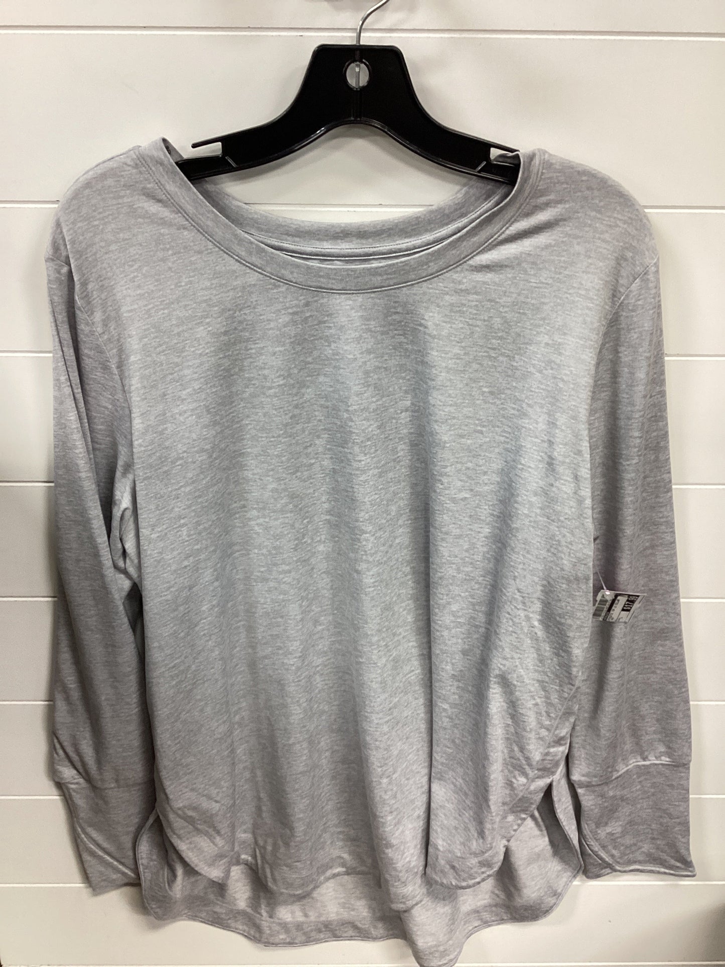 Athletic Top Ls Collar By Athleta In Grey, Size:L
