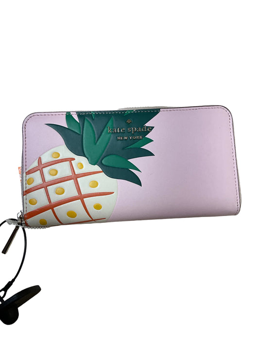 Wallet Designer By Kate Spade In Green & Pink, Size:Medium