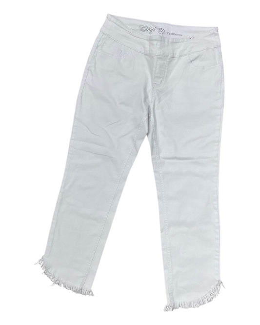 Jeans Straight By Ethyl In White, Size:12