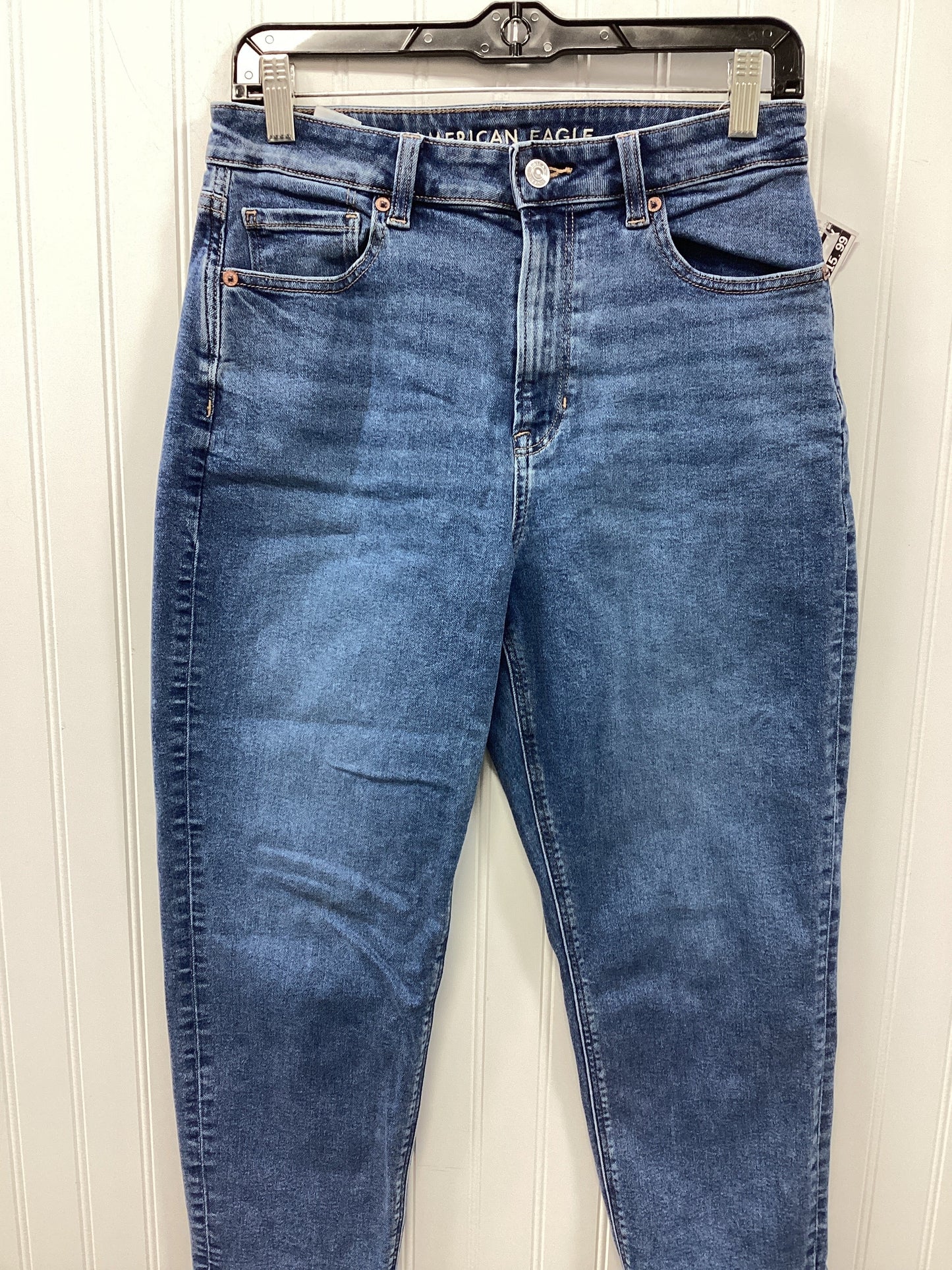 Jeans Straight By American Eagle In Blue Denim, Size:8P