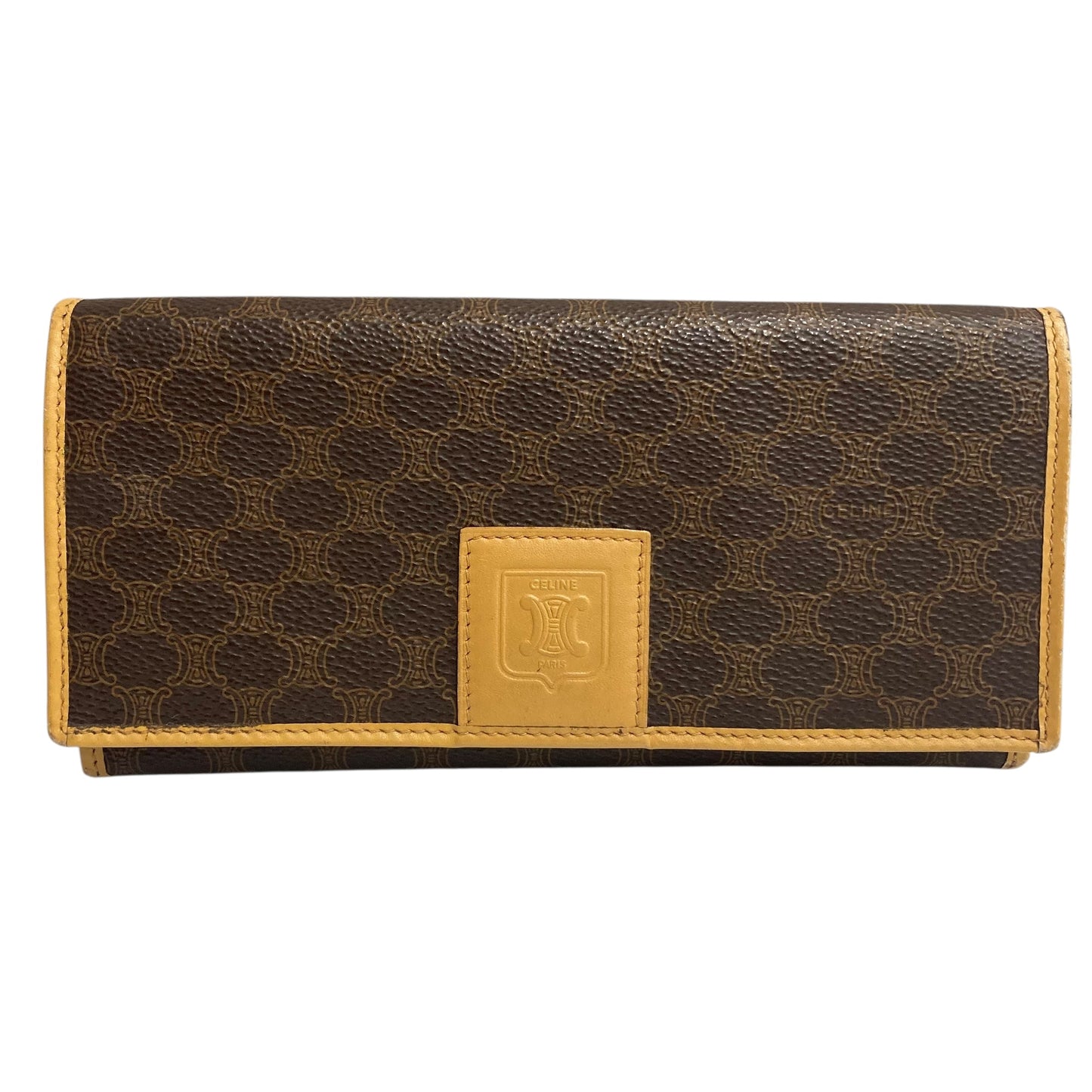 Wallet Luxury Designer By Celine In Brown & Tan, Size:Large