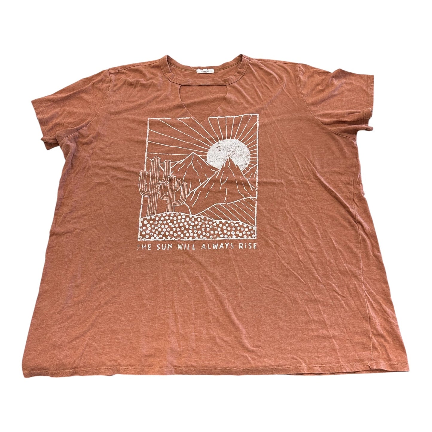 Top Ss By Maurices In Orange, Size:2X