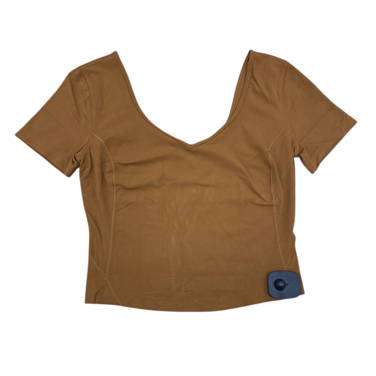 Athletic Top Ss By Lululemon In Brown, Size:8