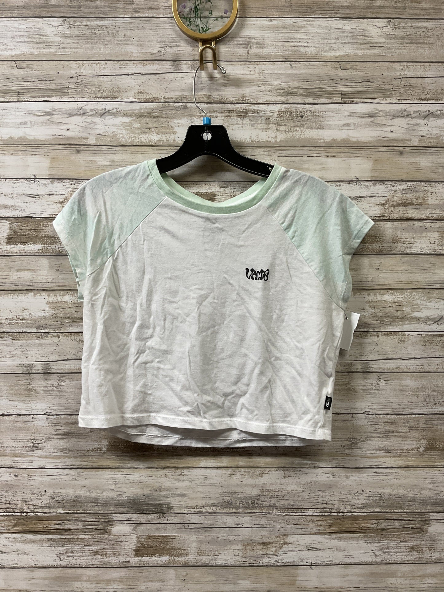 Top Ss By Vans In Green & White, Size:M