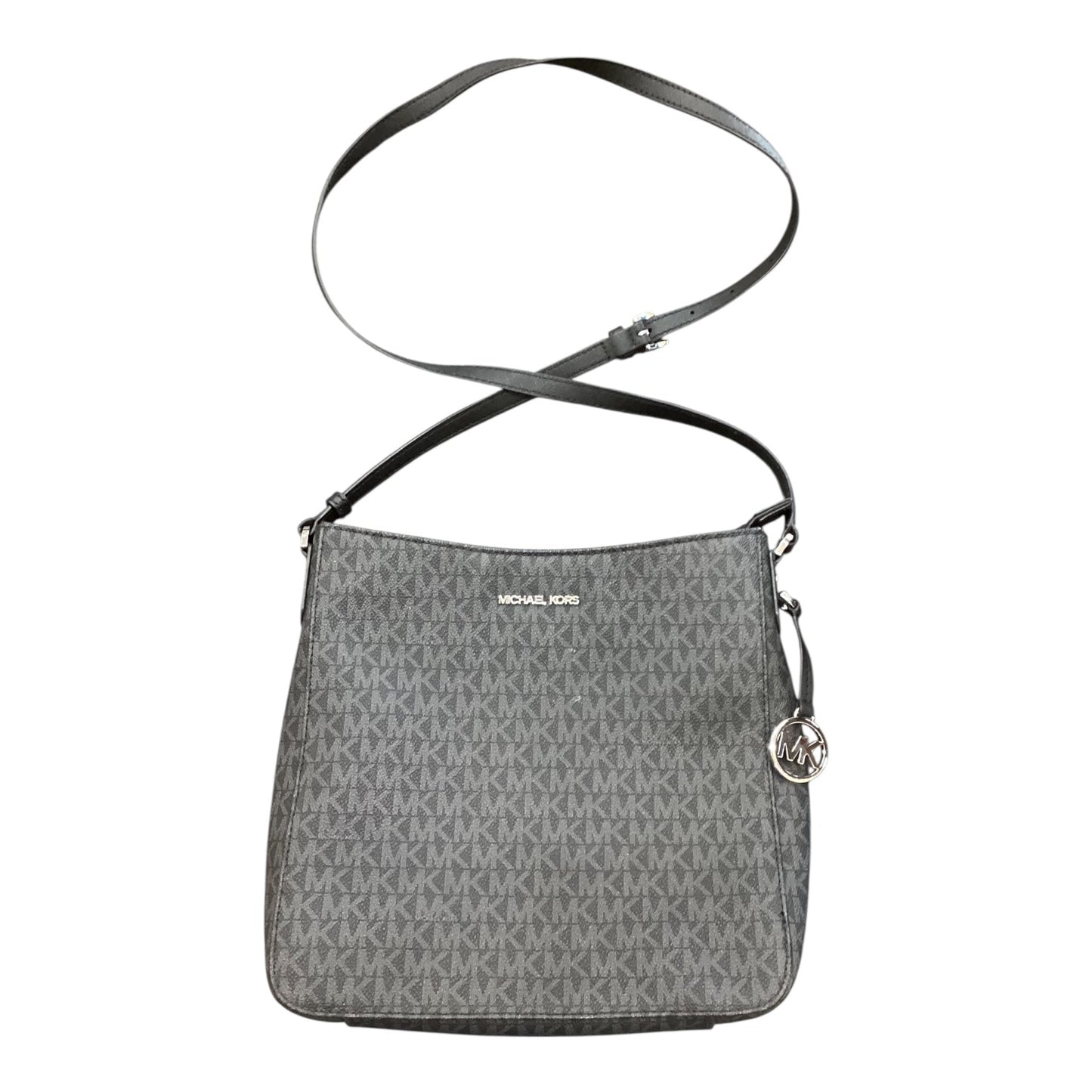 Crossbody Designer By Michael Kors In Black & Grey, Size:Medium