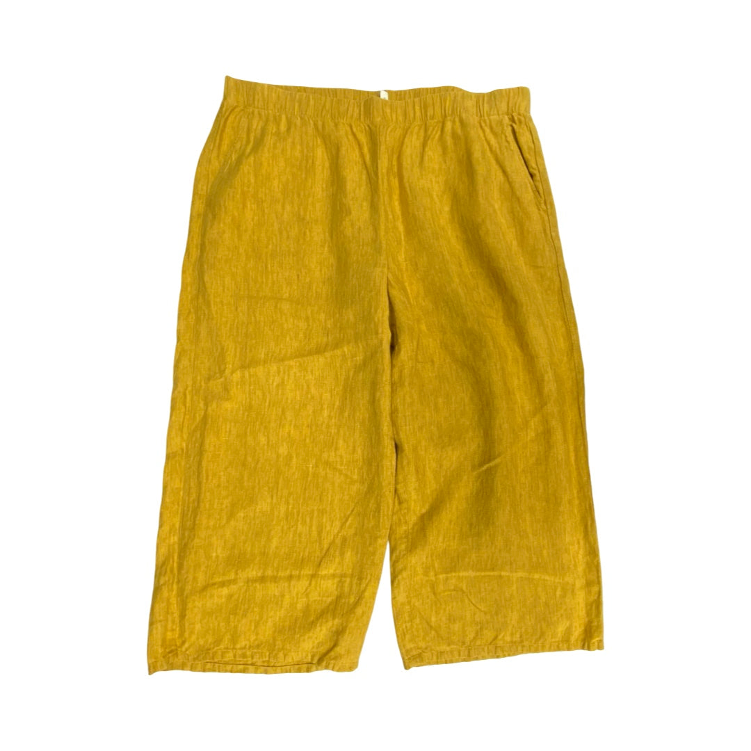 Pants Designer By Eileen Fisher In Yellow, Size:Xl