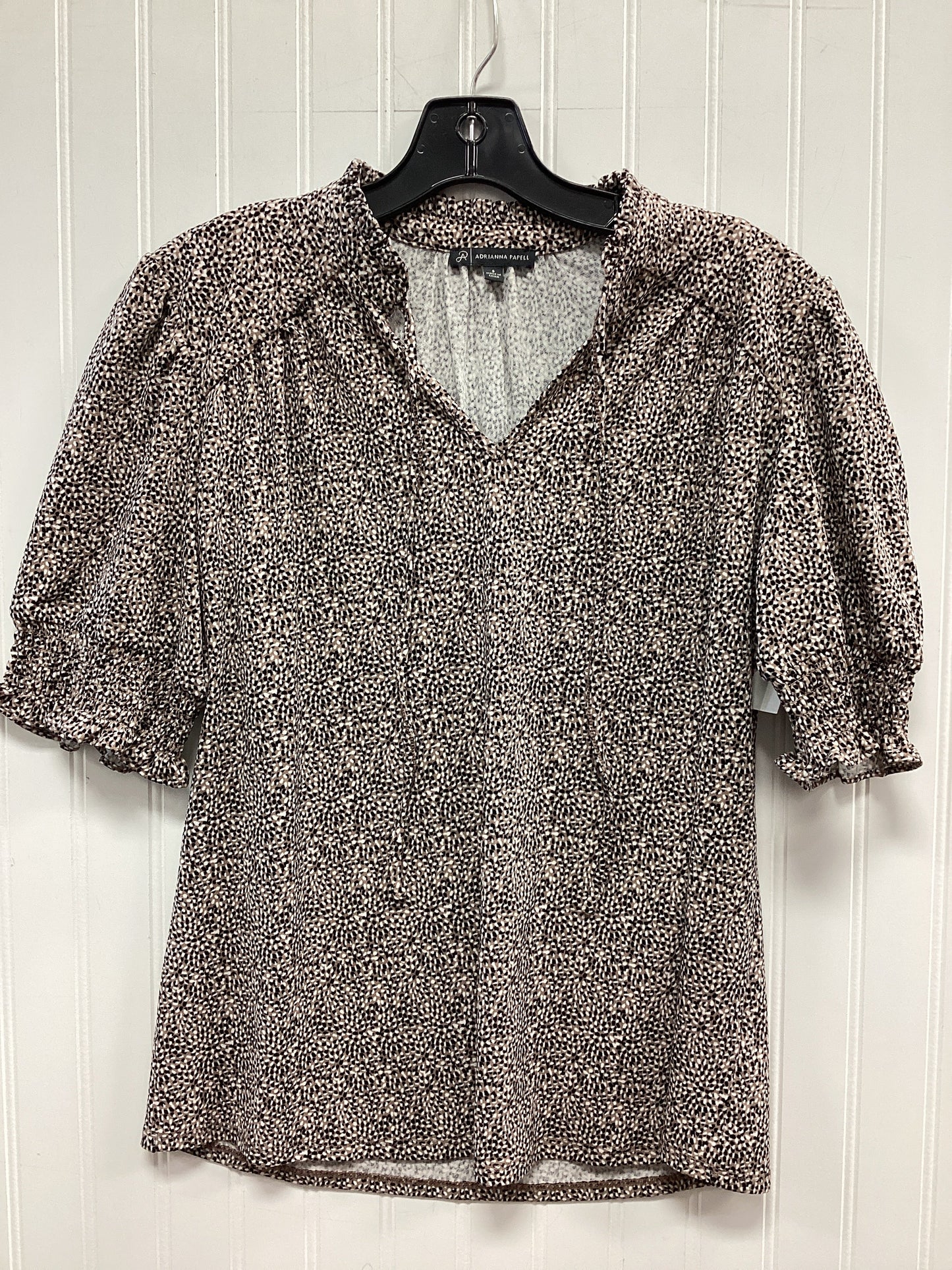 Top Ss By Adrianna Papell In Black & Brown, Size:S
