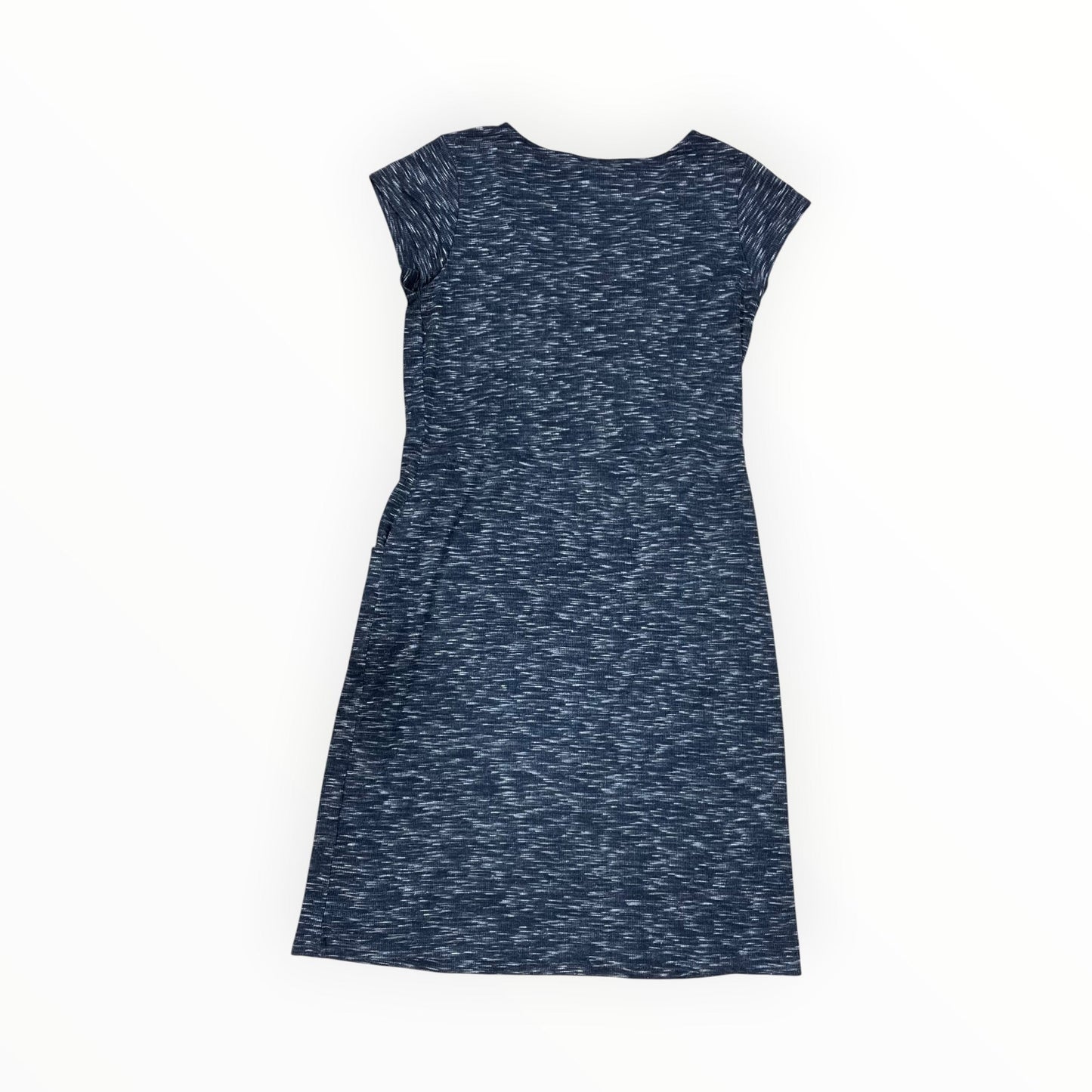 Dress Casual Midi By Christopher And Banks In Blue & Cream, Size:M