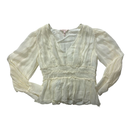 Top Ls By Rebecca Taylor In Cream, Size:2