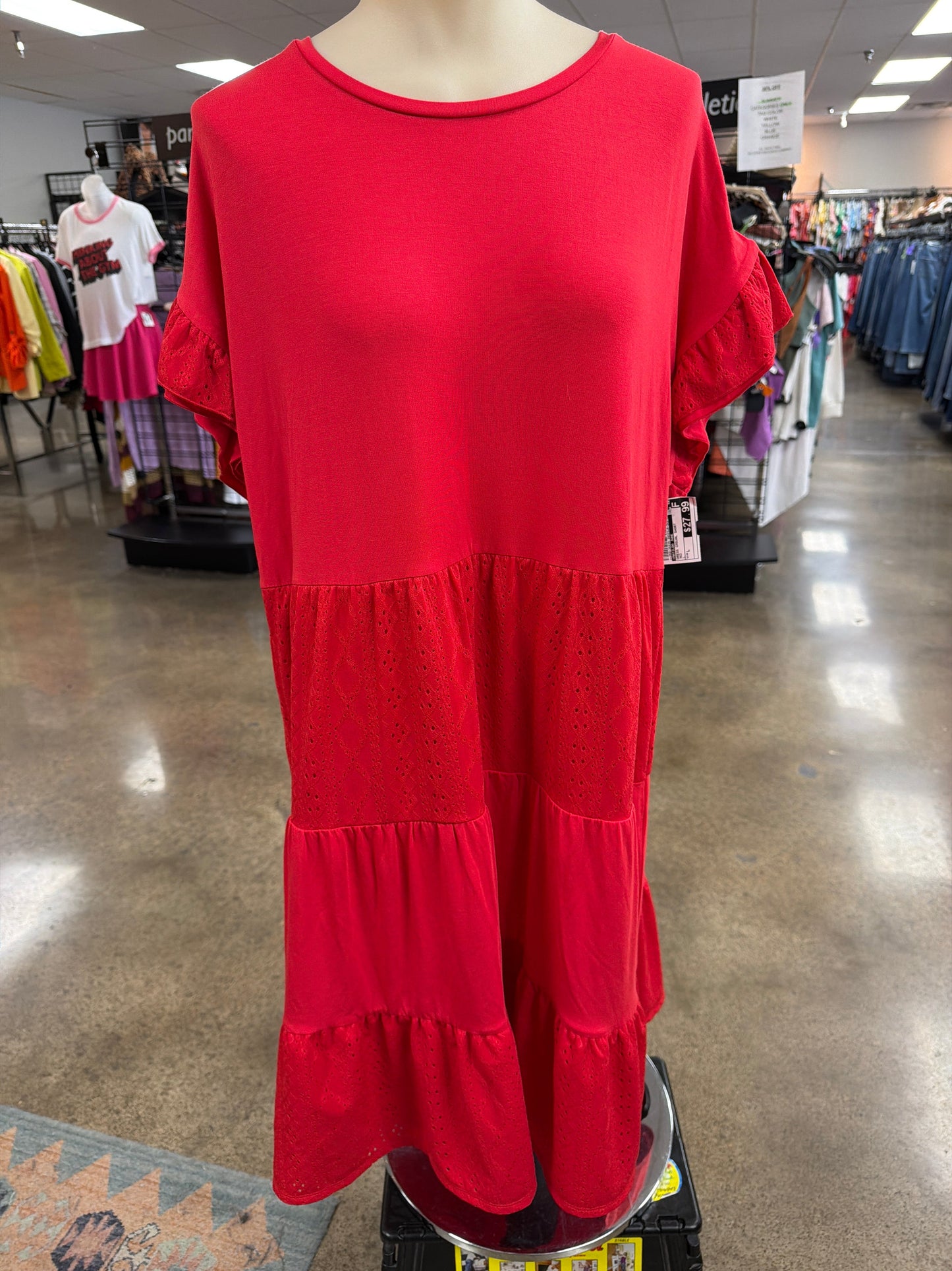 Dress Casual Short By Matilda Jane In Red, Size:L