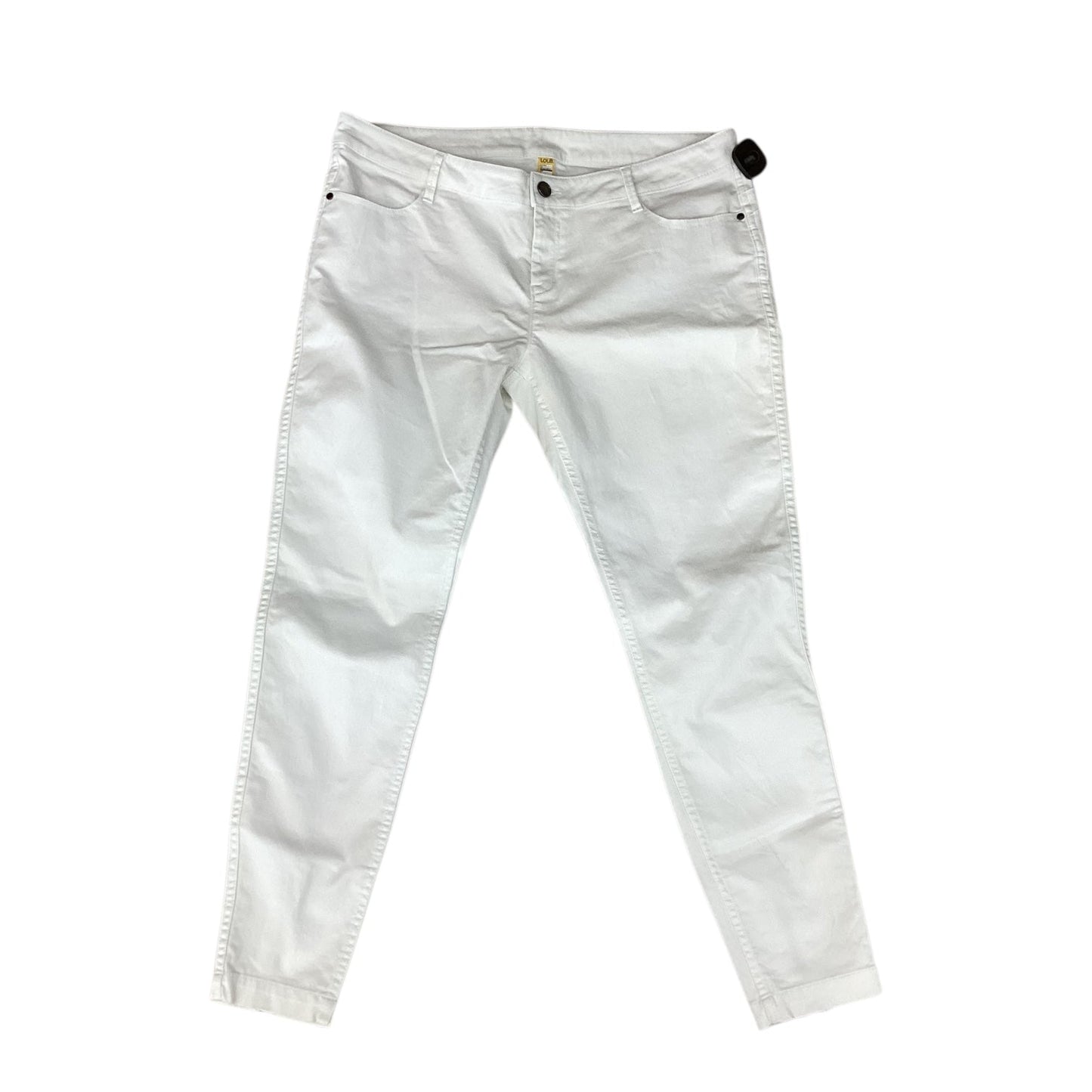 Jeans Skinny By Lole In White, Size:14
