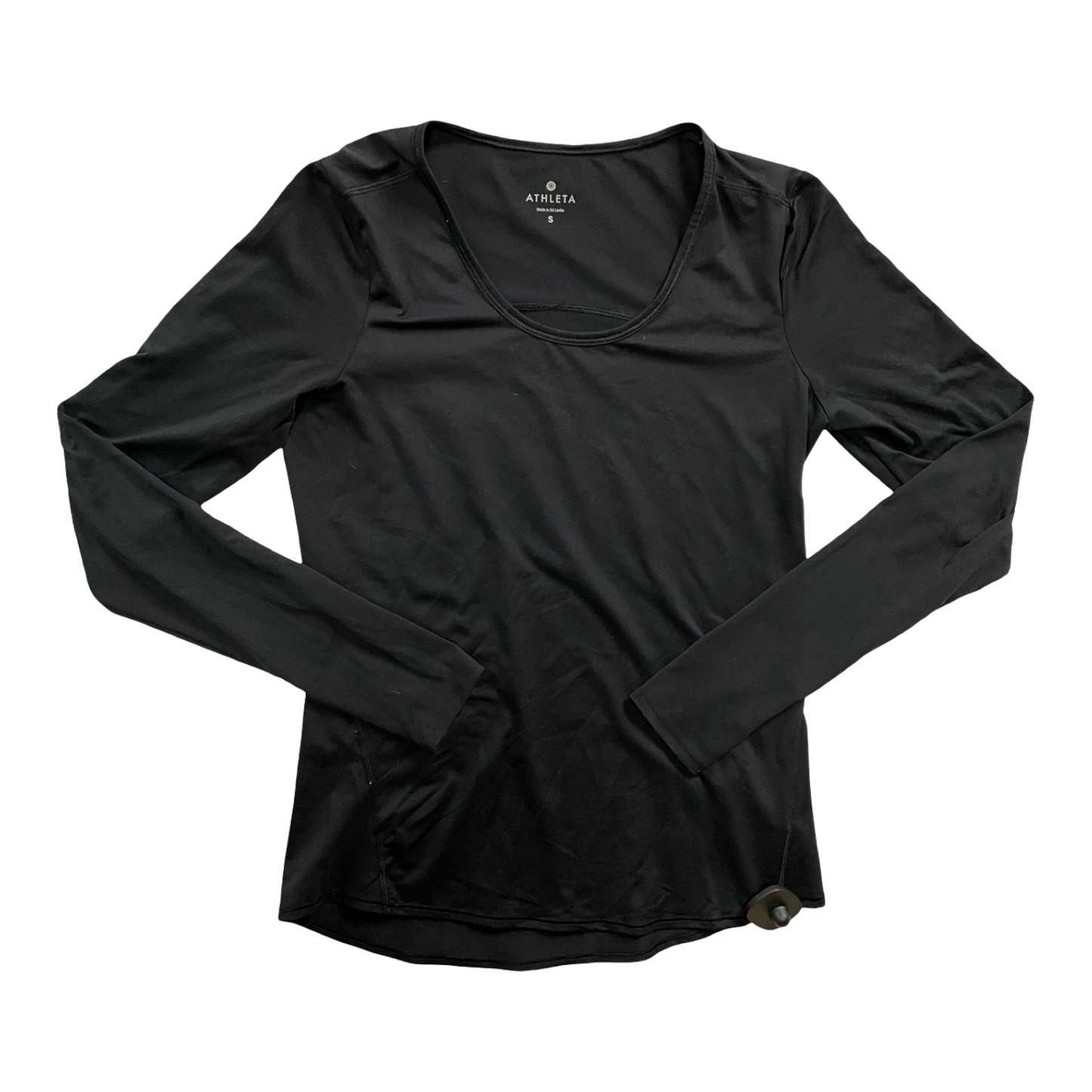 Athletic Top Ls Collar By Athleta In Black, Size:S