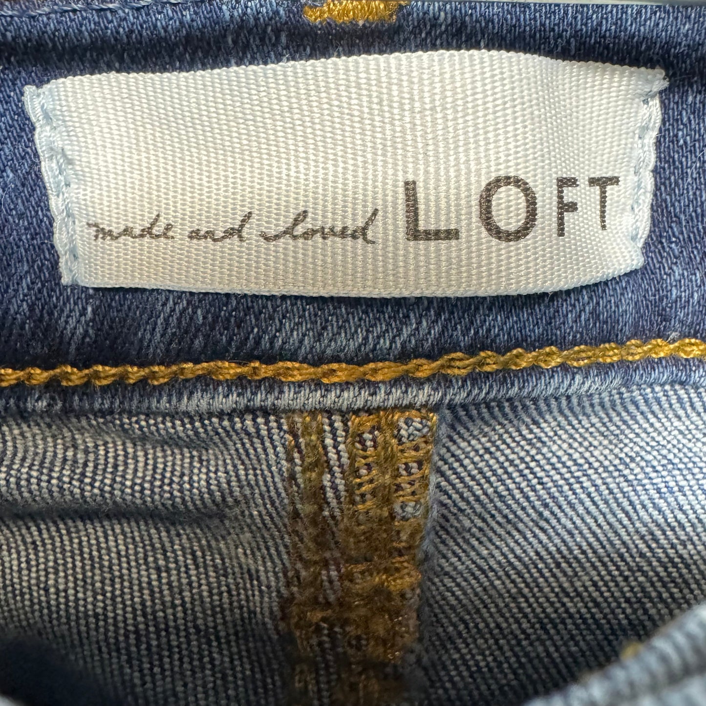 Jeans Boot Cut By Loft In Blue Denim, Size: 8/29