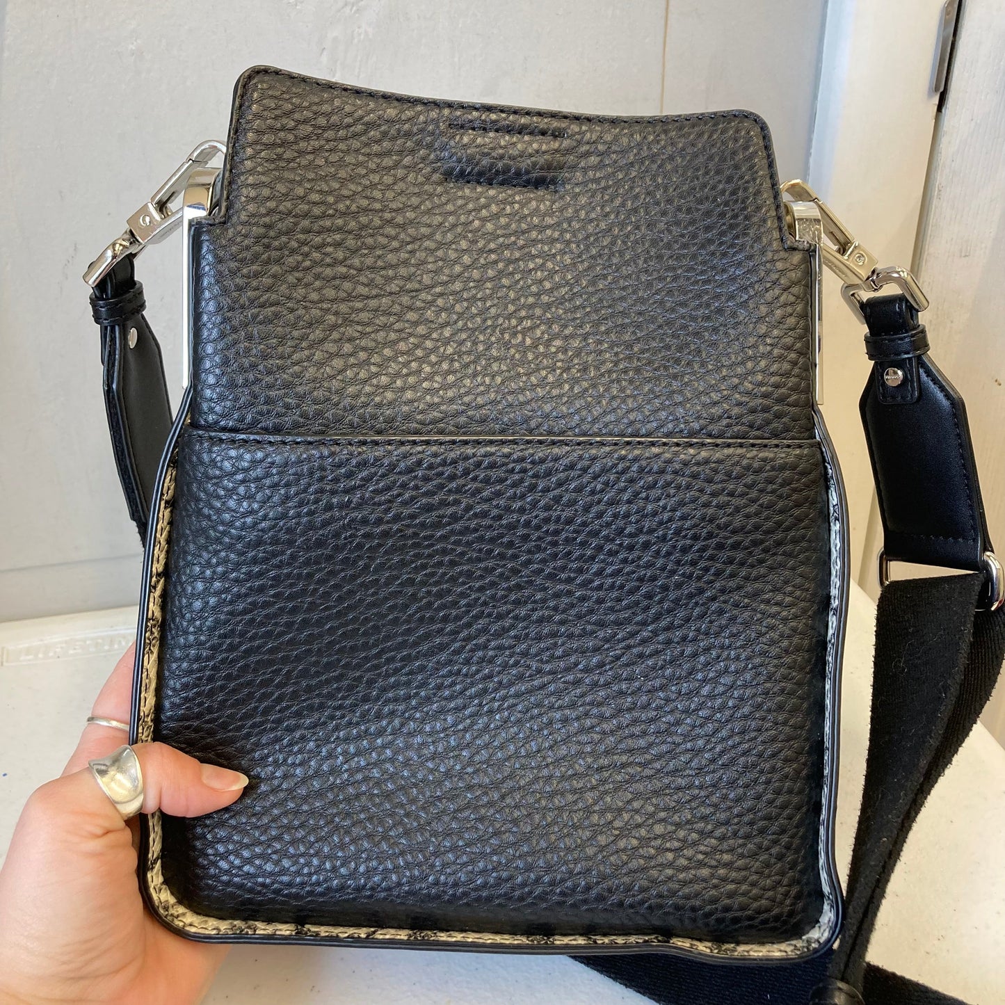 Crossbody Leather By Calvin Klein In Animal Print, Size:Small