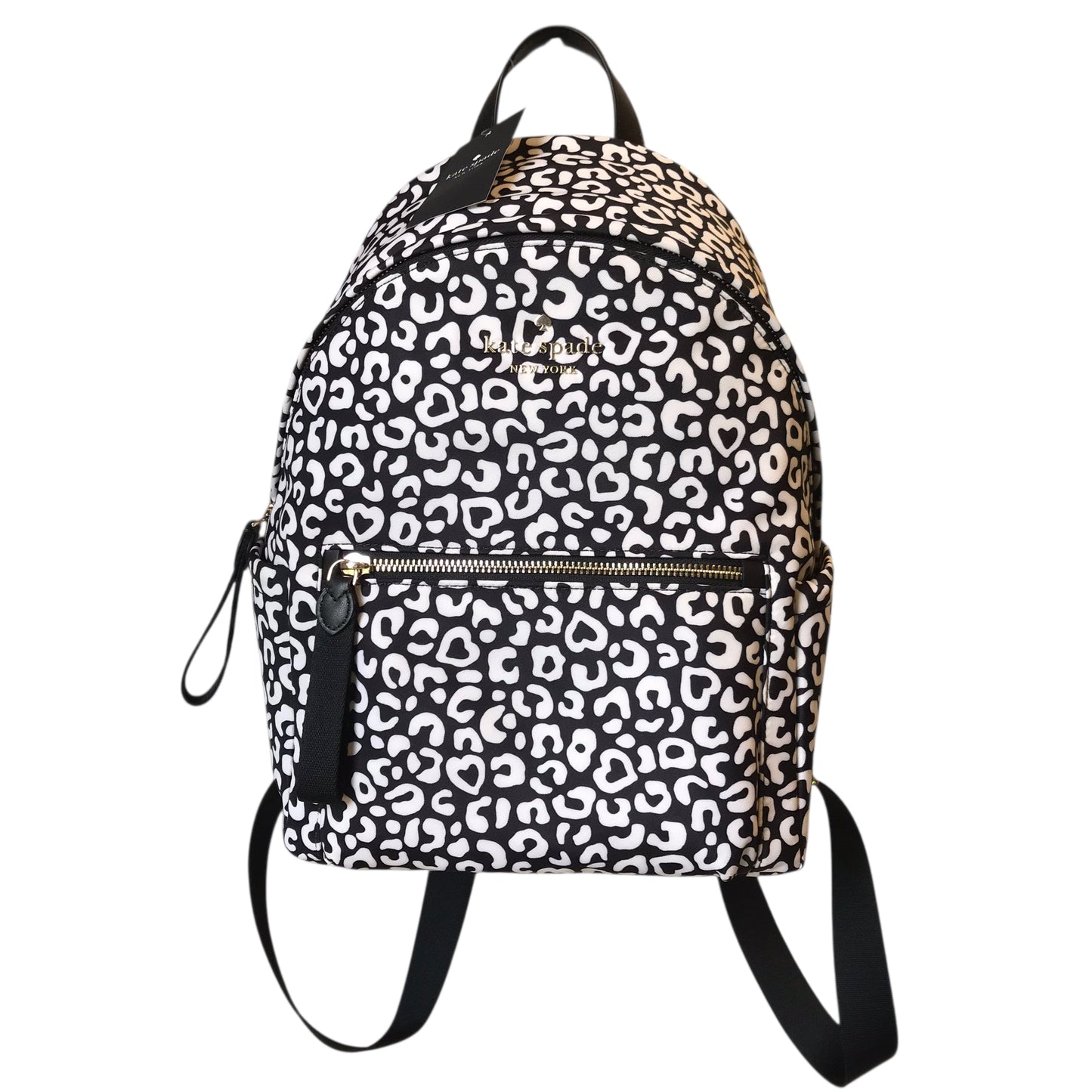 Backpack Designer By Kate Spade In Black & White, Size:Large