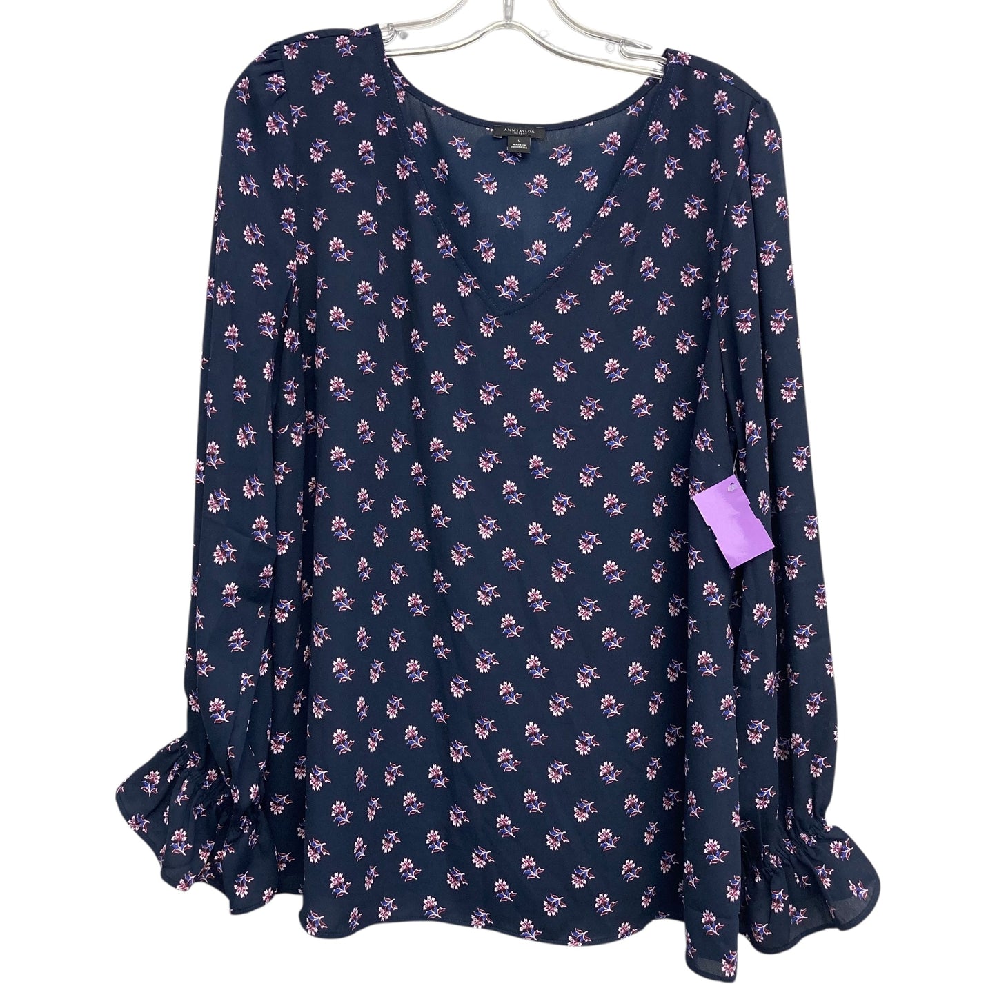 Top Ls By Ann Taylor In Floral Print, Size:L