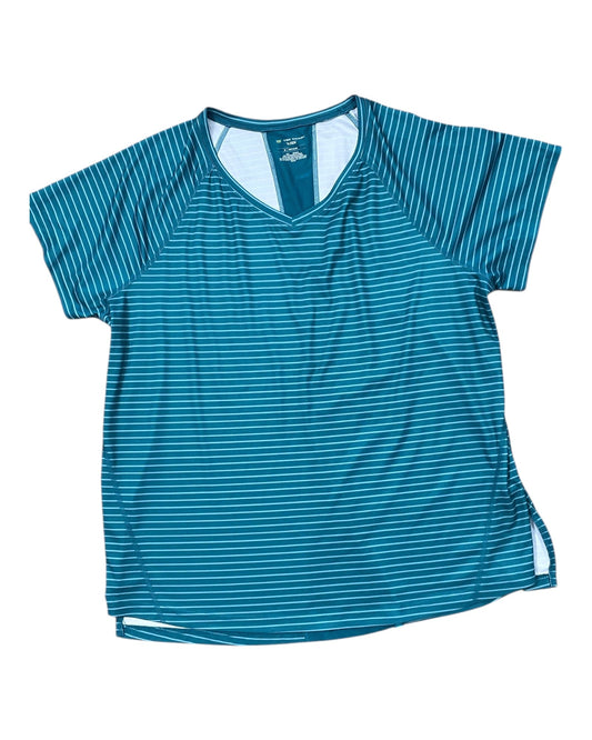 Athletic Top Ss By Tek Gear In Green, Size:1X