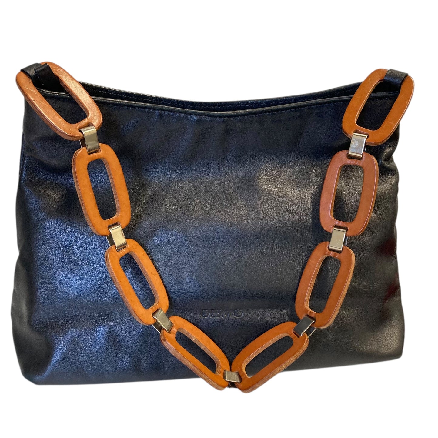 Handbag Leather By Desmo In Black, Size:Small