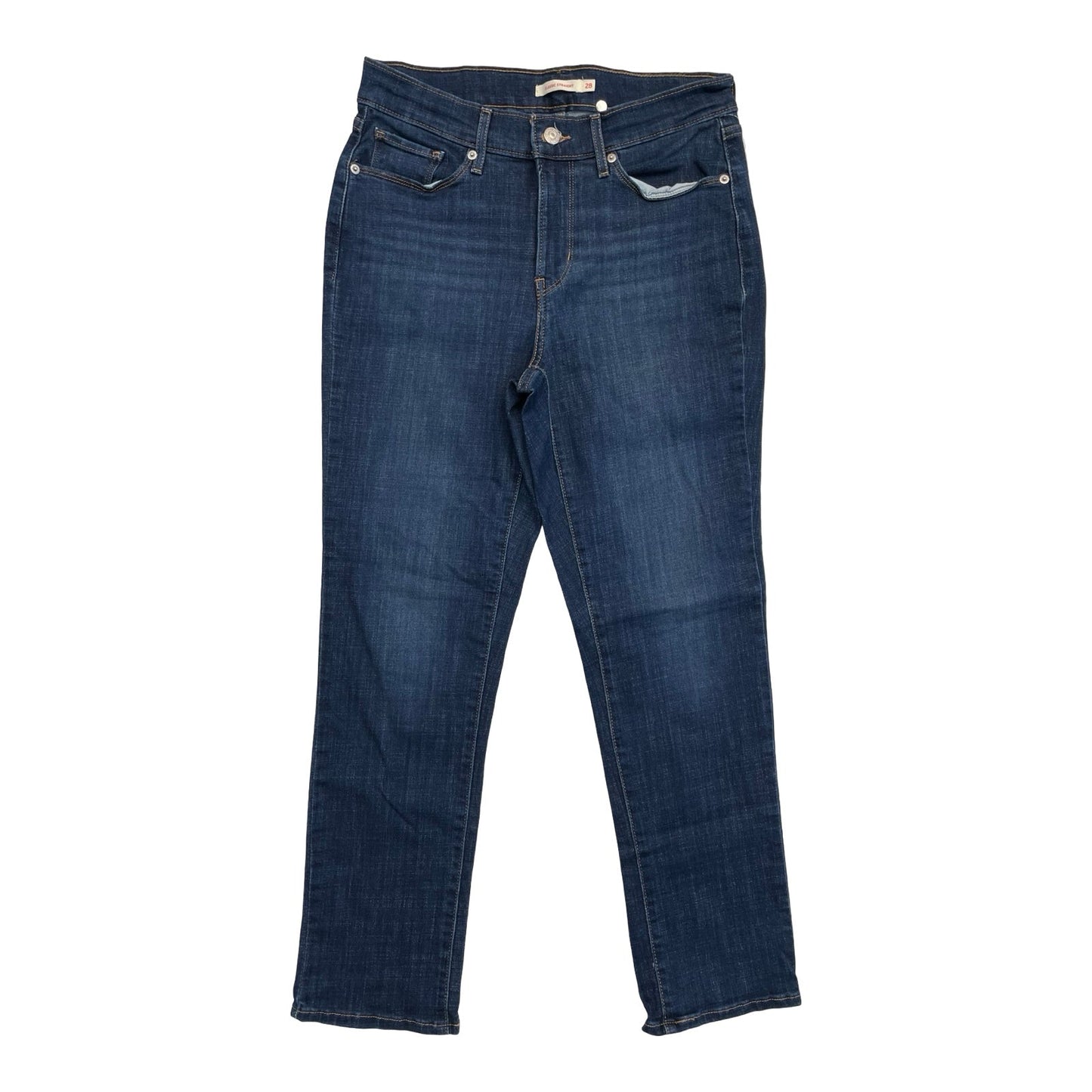 Jeans Straight By Levis In Blue Denim, Size:6
