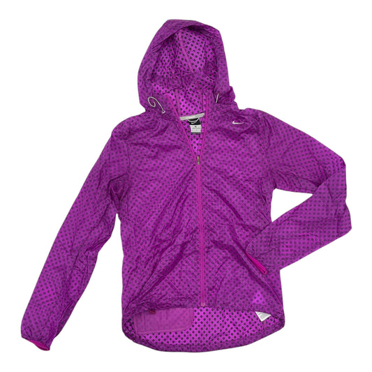 Athletic Jacket By Nike In Purple, Size:M