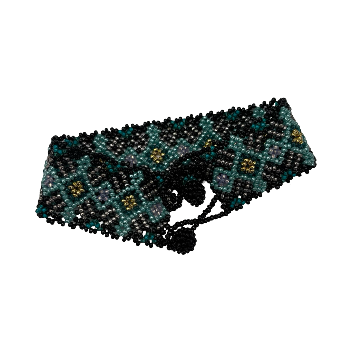 Bracelet Beaded By Clothes Mentor In Black & Blue