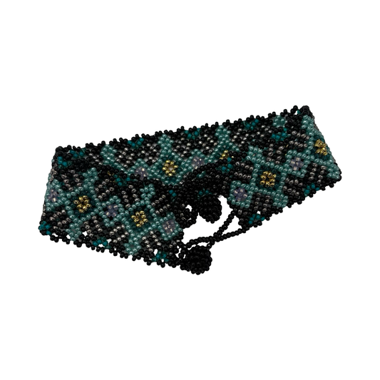 Bracelet Beaded By Clothes Mentor In Black & Blue