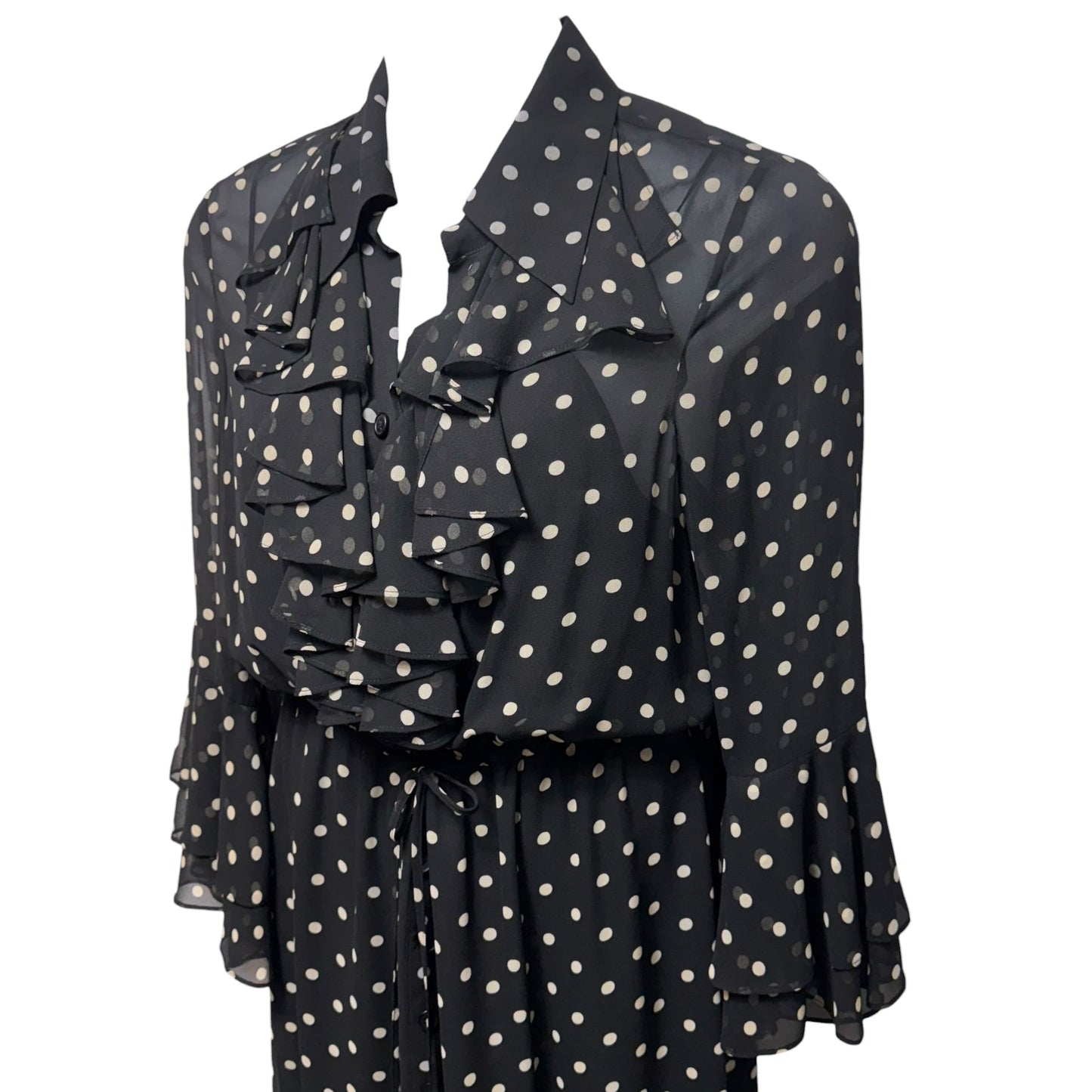 Dress Casual Midi By Rickie Freeman & Teri Jon In Polkadot Pattern, Size: 16