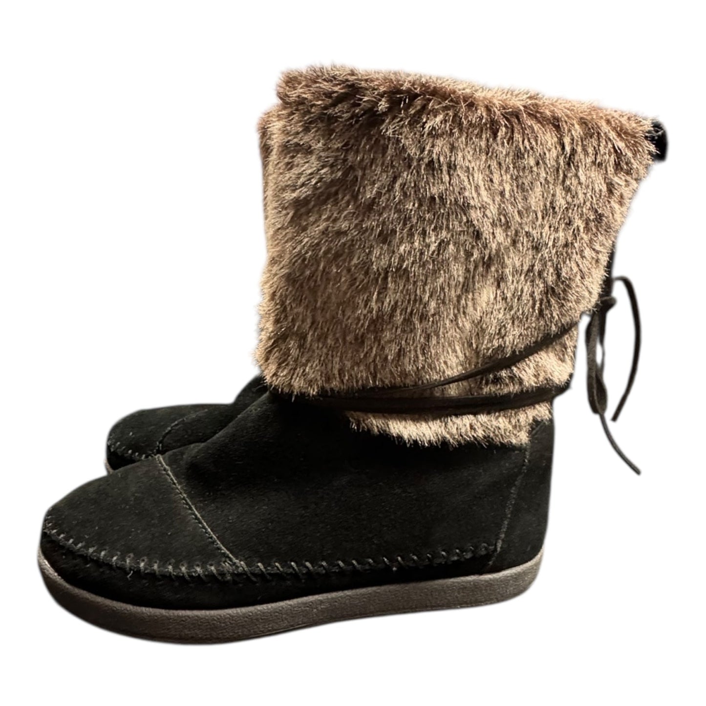 Boots Ankle Flats By Toms In Black, Size:6.5