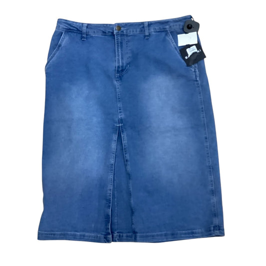 Skirt Midi By Baccini In Blue Denim, Size:12