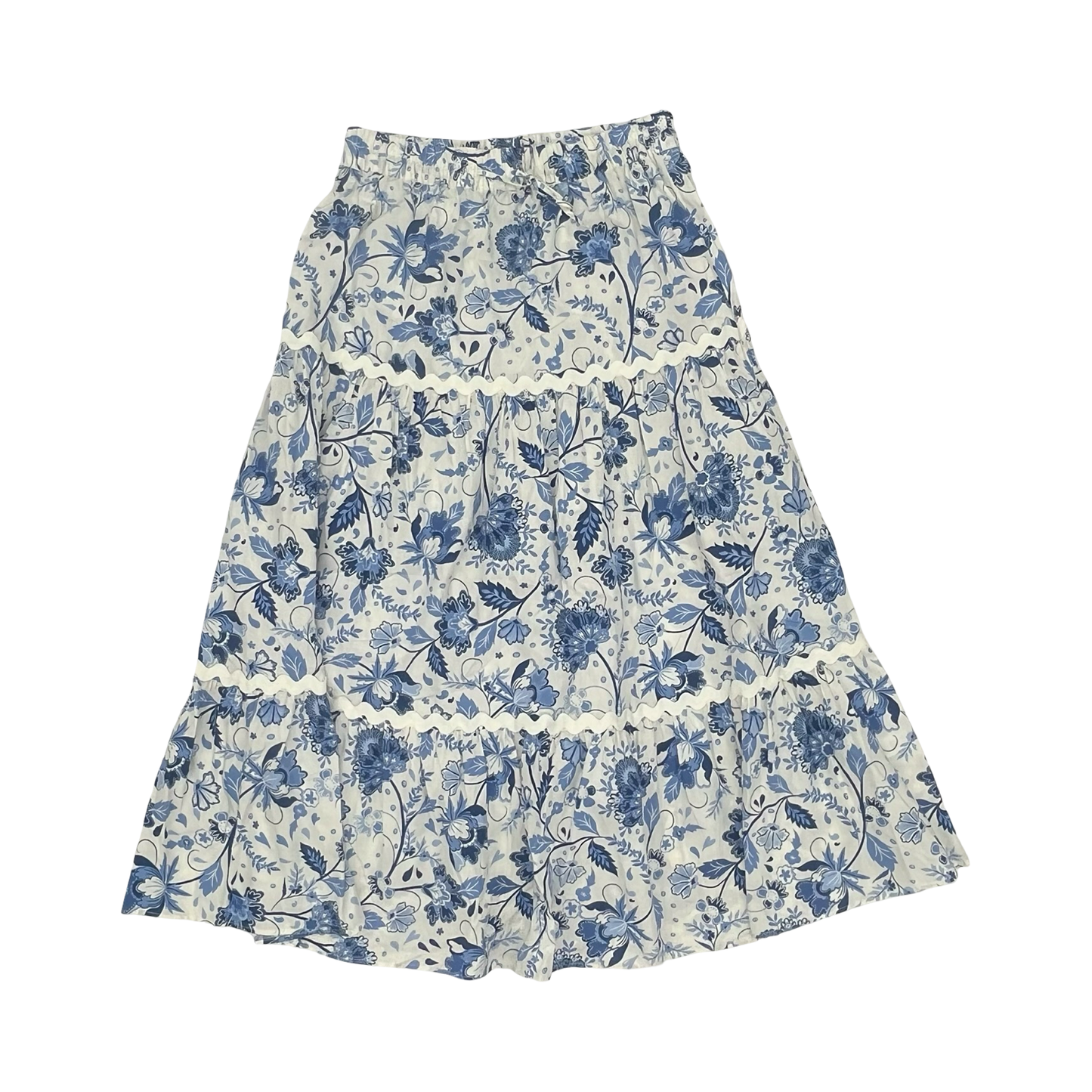 Skirt Maxi By Cece In Blue & White, Size:M