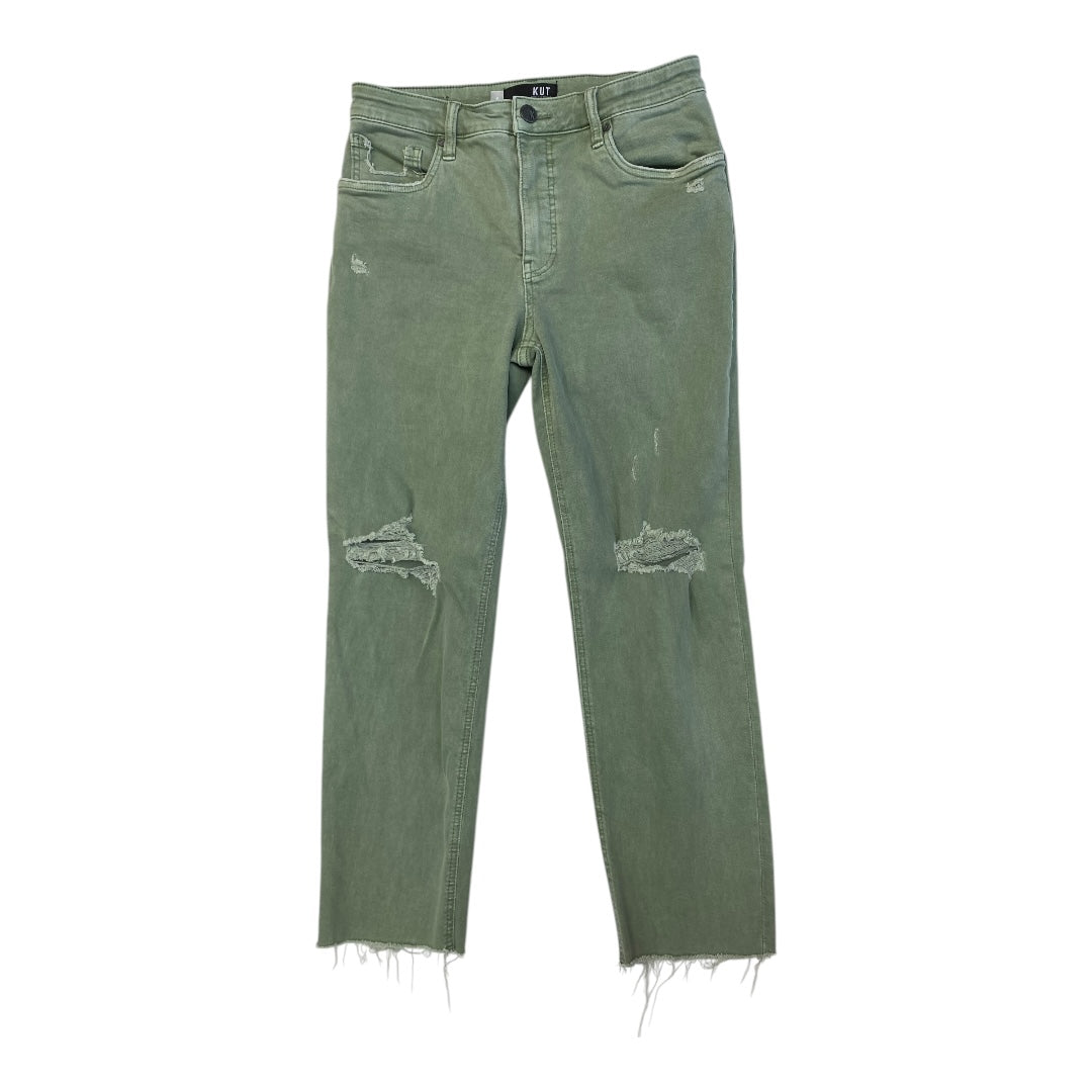 Jeans Straight By Kut In Green, Size:8