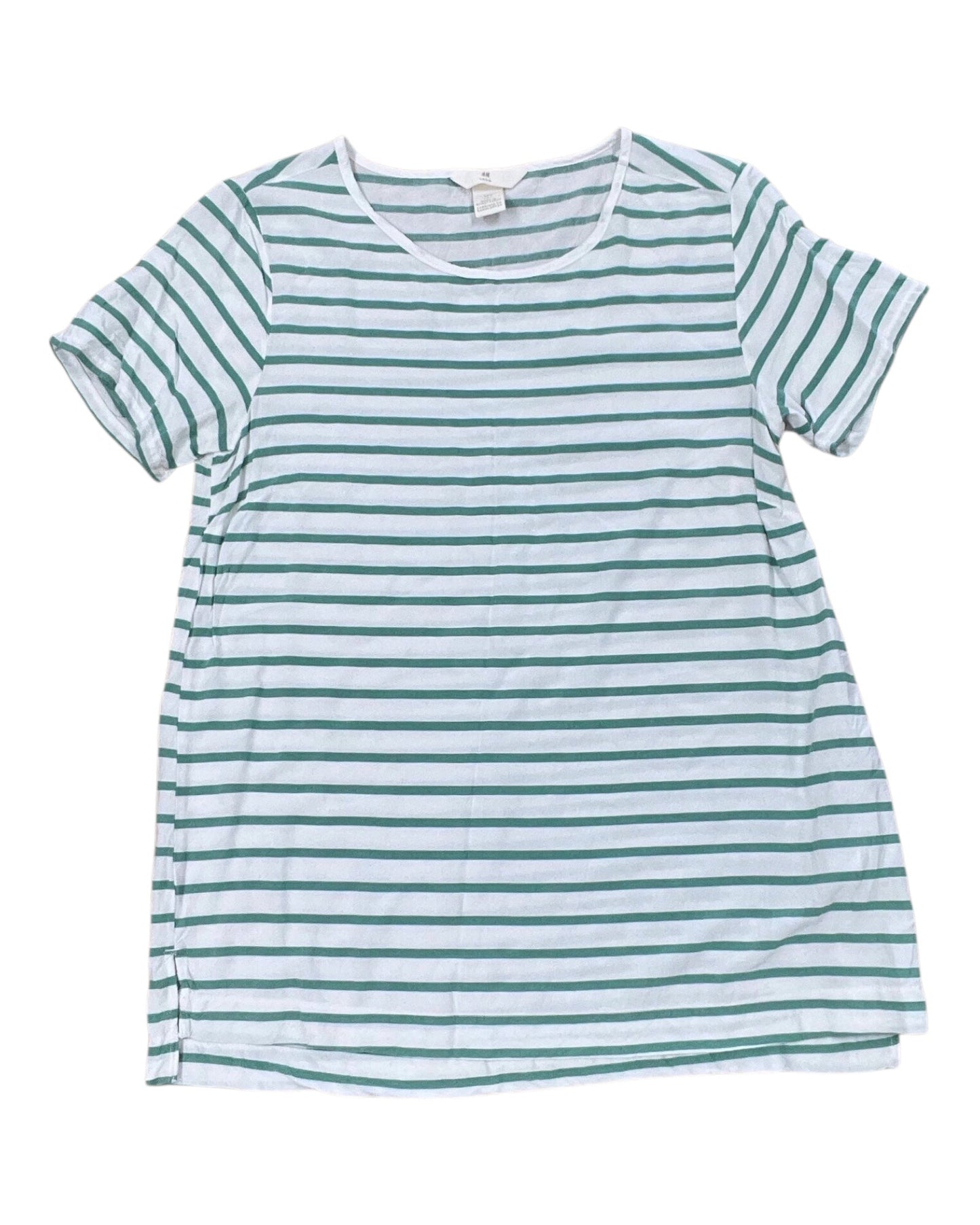 Top Ss By H&M In Green & White, Size:S