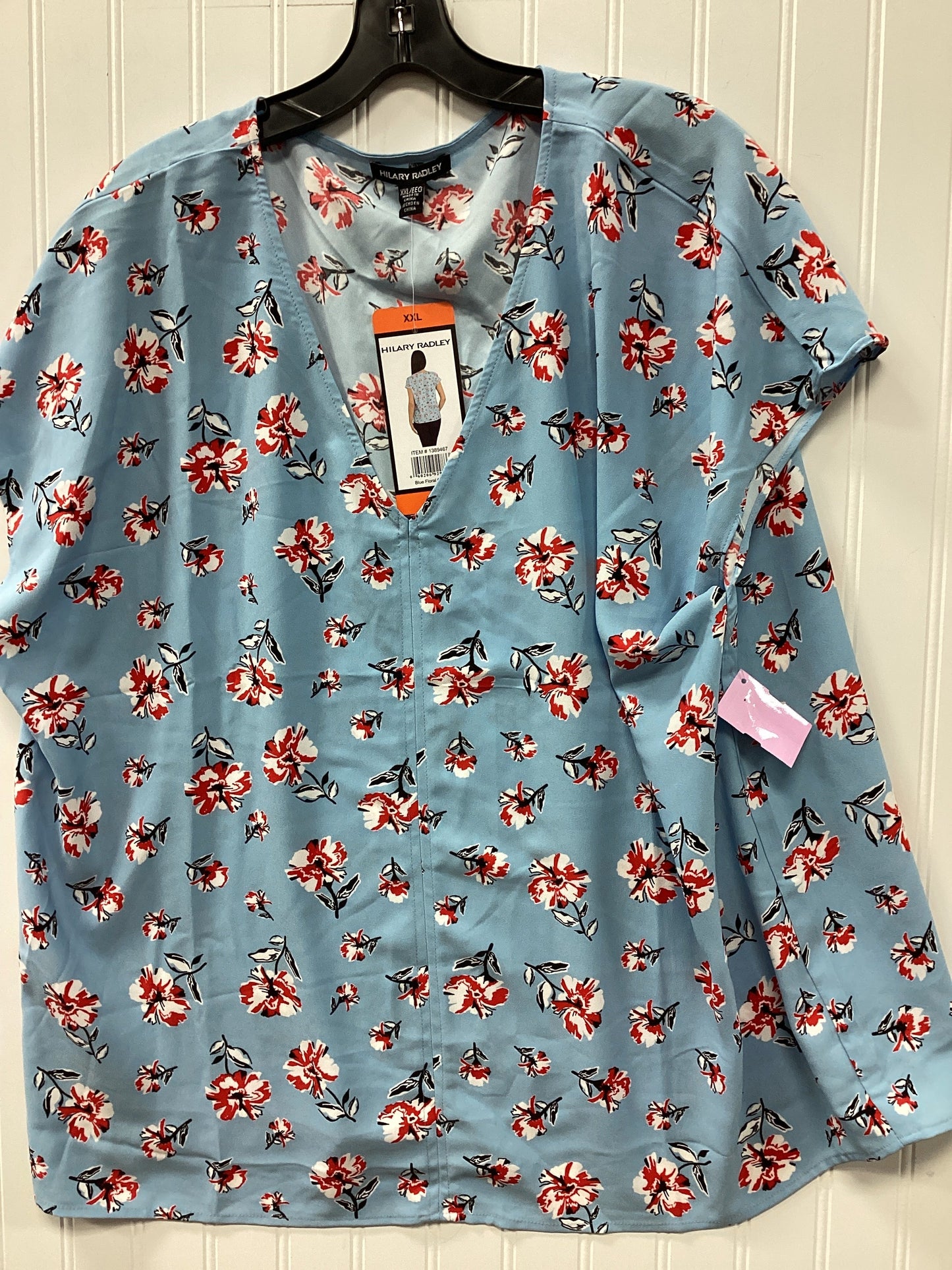 Top Ss By Hilary Radley In Blue, Size:1X