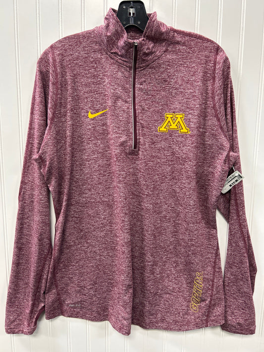 Athletic Top Ls Collar By Nike Apparel In Red, Size:Xl