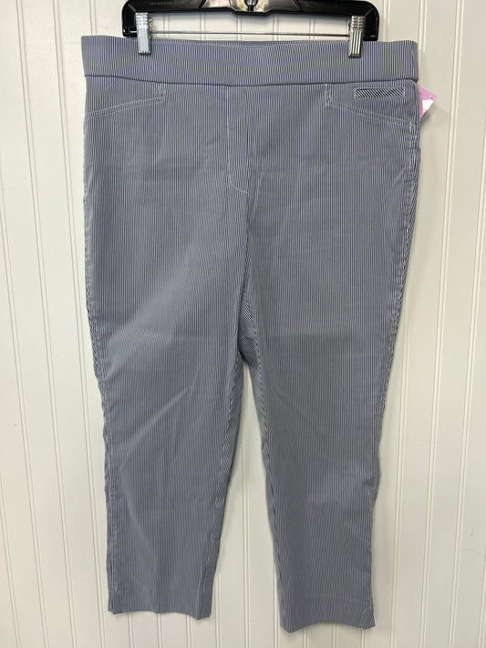 Capris By Anne Klein In Striped Pattern, Size:L