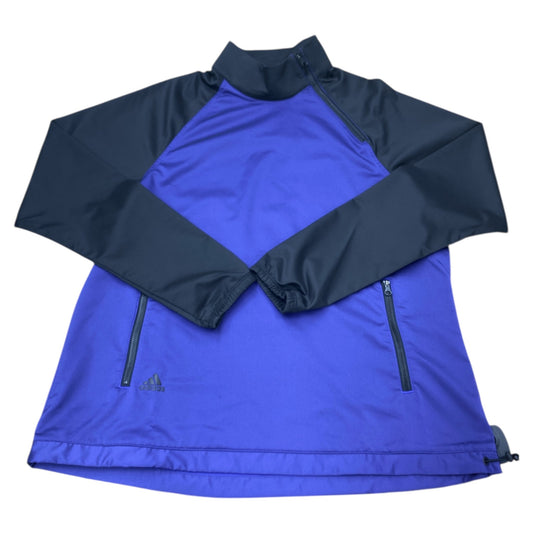 Jacket Windbreaker By Adidas In Black & Blue, Size:M
