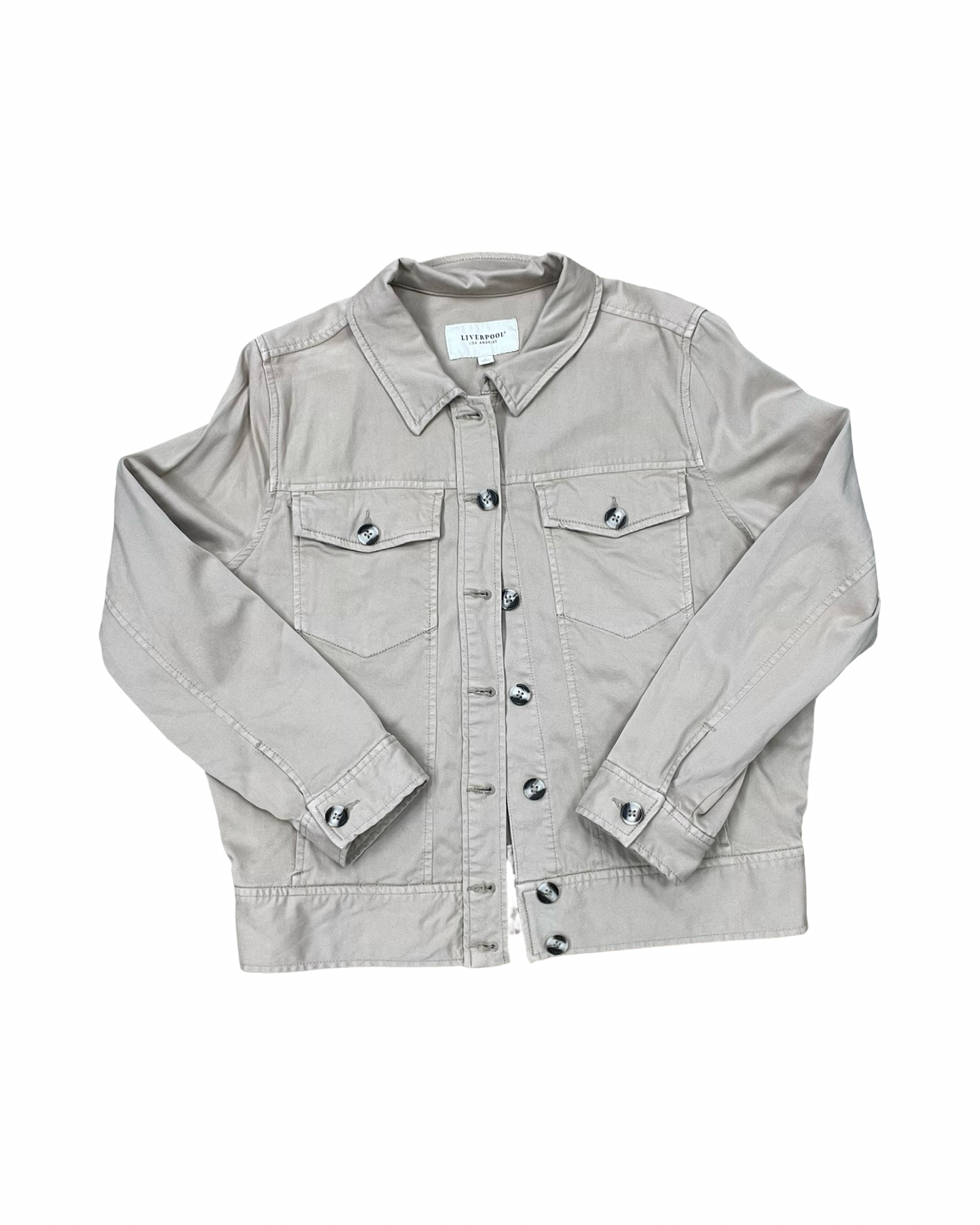 Jacket Shirt By Liverpool In Tan, Size:L