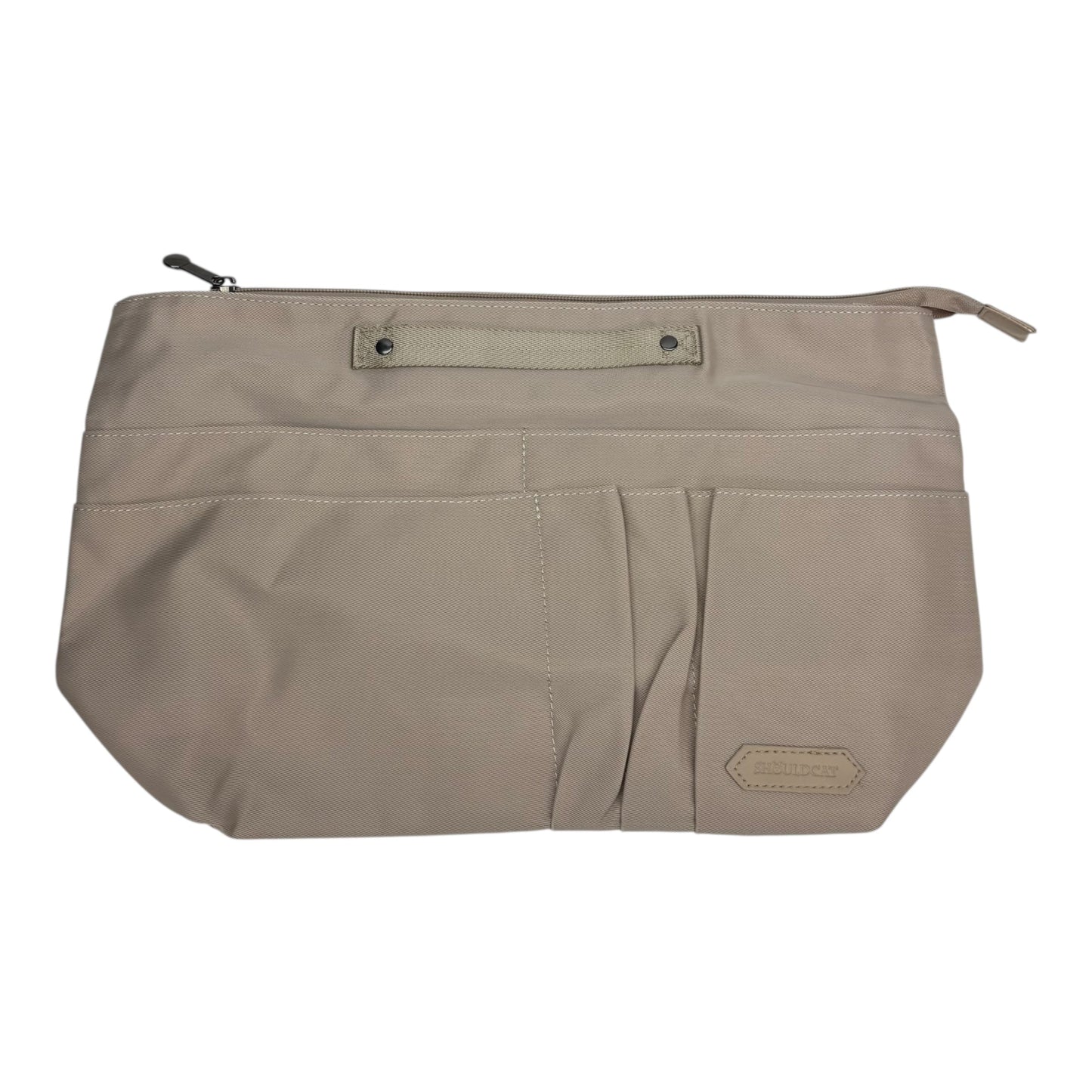 Makeup Bag By Clothes Mentor In Tan, Size:Large