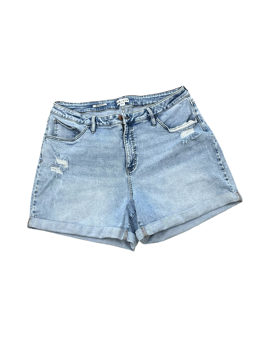 Shorts By Ava & Viv In Blue Denim, Size:20