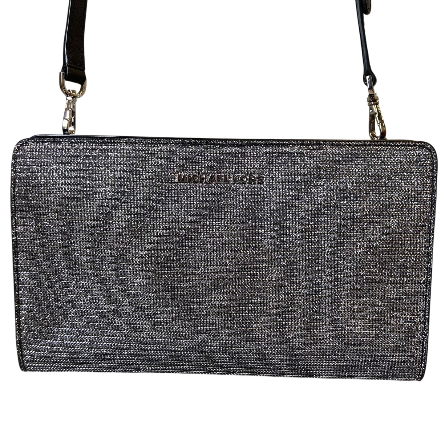 Handbag Designer By Michael Kors In Silver, Size:Small