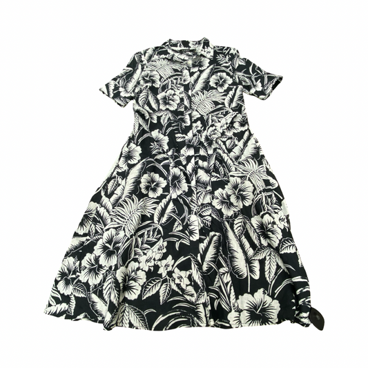 Dress Casual Maxi By Lauren By Ralph Lauren In Black & White, Size:6