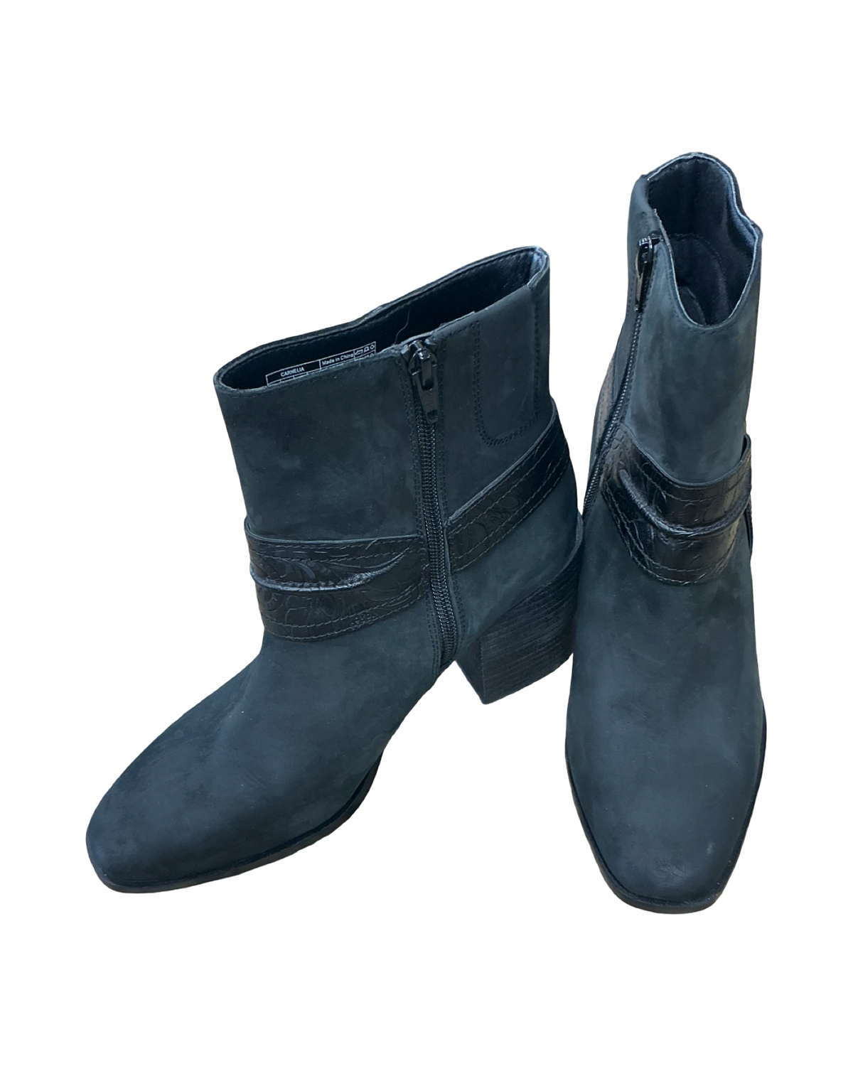 Boots Ankle Heels By Vionic In Black, Size:8.5