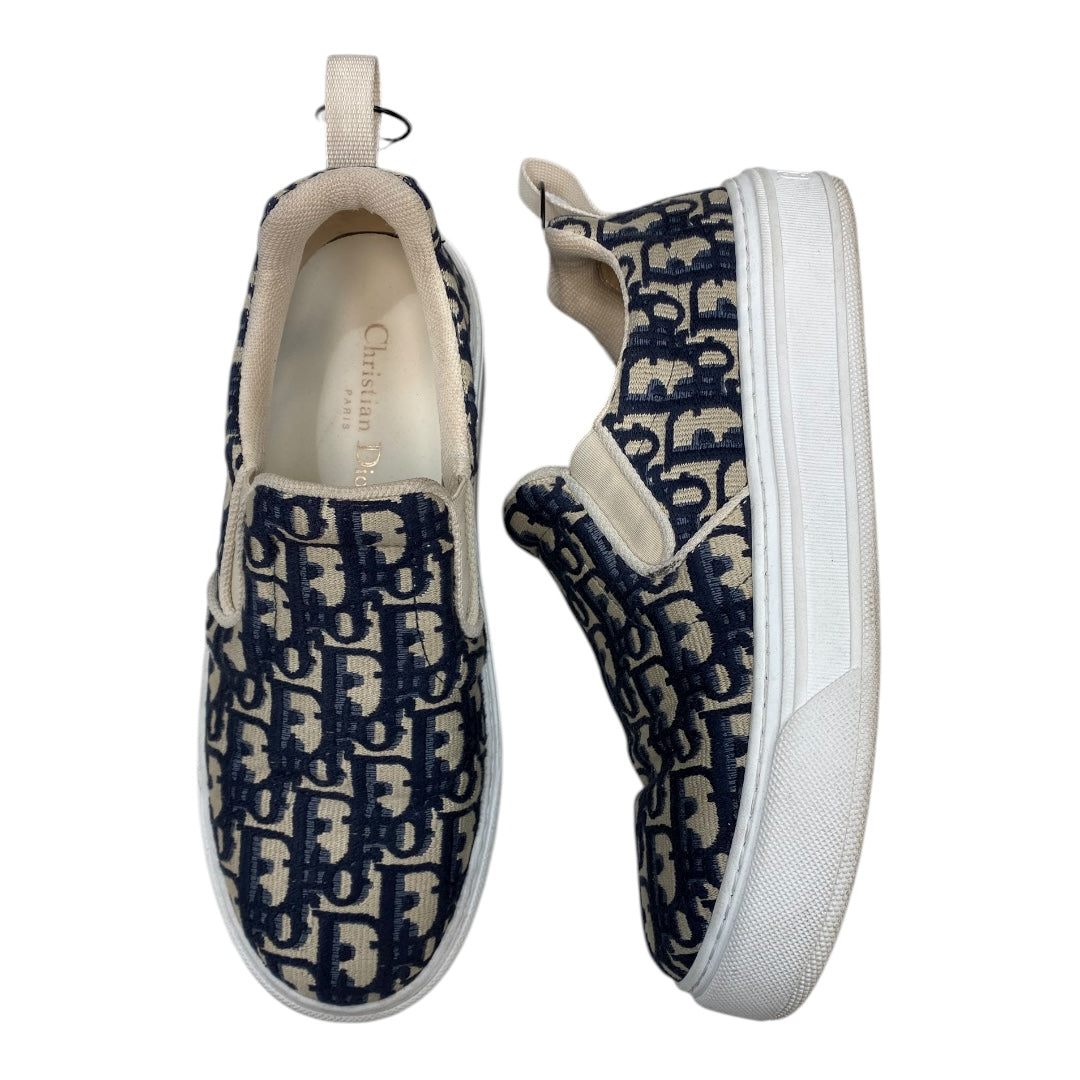 Shoes Luxury Designer By Dior In Blue & White, Size:8.5