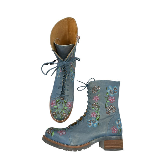 Boots Combat By BRAKO In Floral Print, Size:10.5