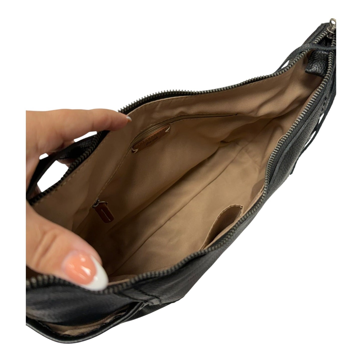 Handbag Leather By The Sak In Black, Size:Medium