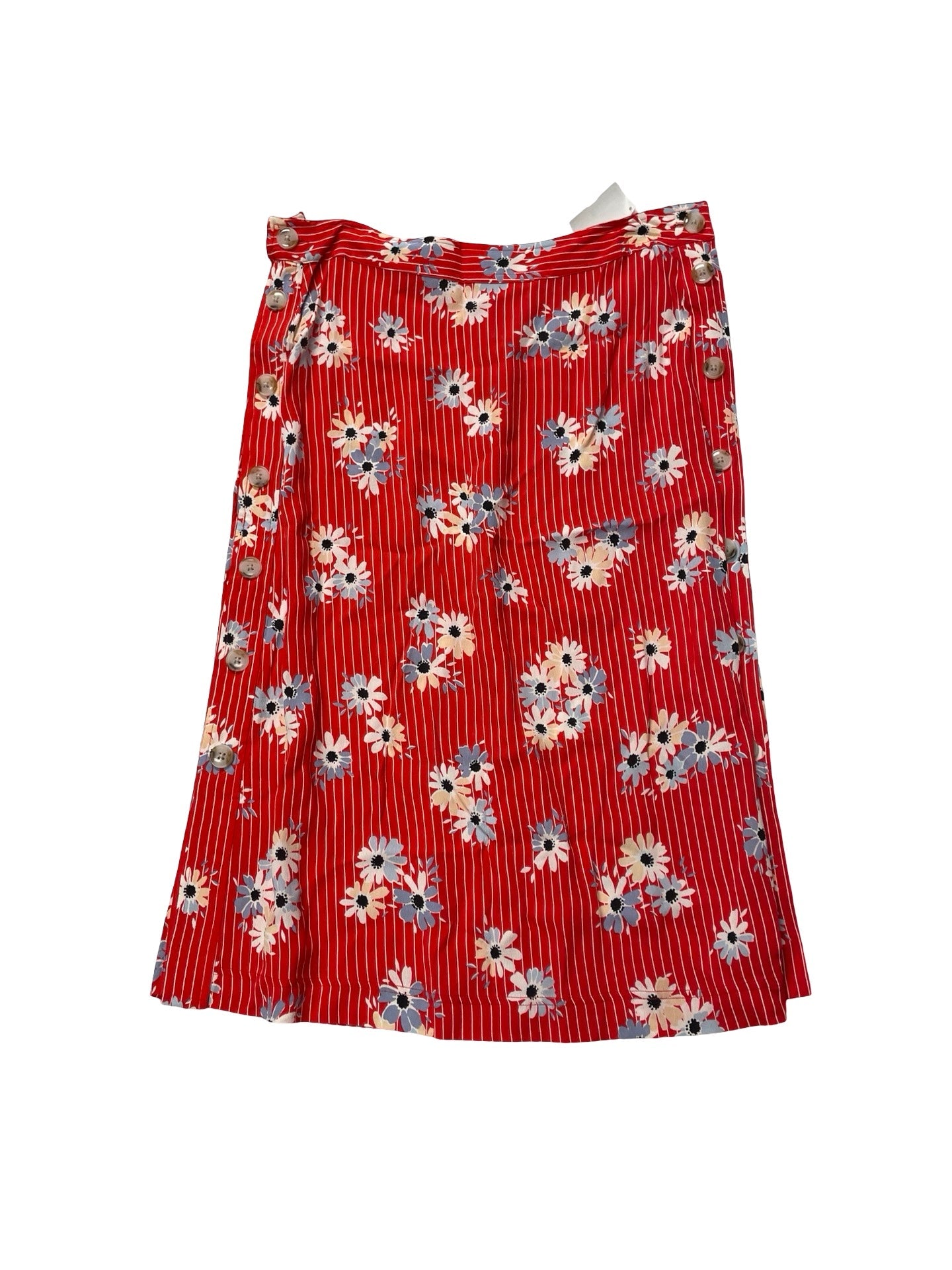 Skirt Midi By Madewell In Red, Size:8